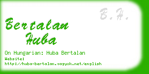 bertalan huba business card